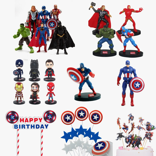 超级英雄美国队长蛋糕装饰