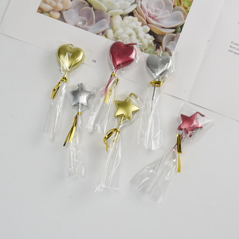 红色爱心五角星生日蜡烛