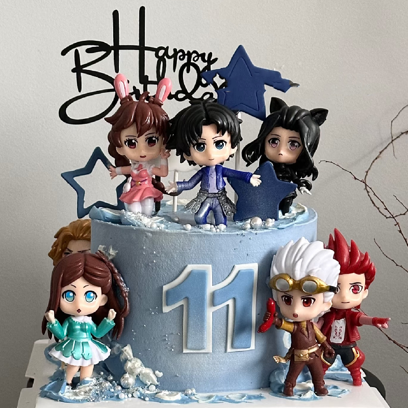 斗罗大陆动漫公仔蛋糕装饰网红