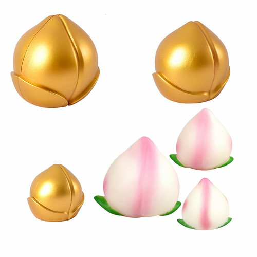 金色寿桃蛋糕装饰摆件