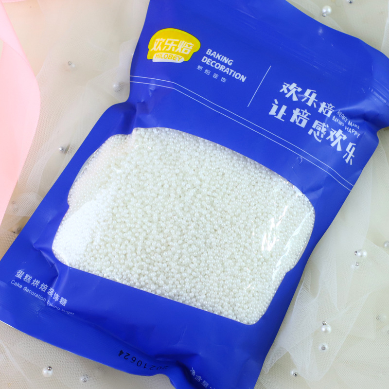 白色糖珠蛋糕装饰珍珠糖
