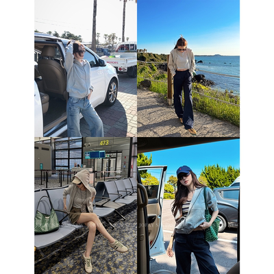 |韩女外套|超级好穿 舒服松弛休闲华夫格拉链卫衣外套 W3010