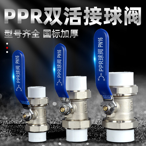 全铜PPR头双活接铜球阀热熔管阀门20 25 32 4分 6分1寸全塑芯球阀