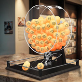 新款 商用手动摇奖机透明转盘双色球抽号机活动直播道具手摇抽奖箱