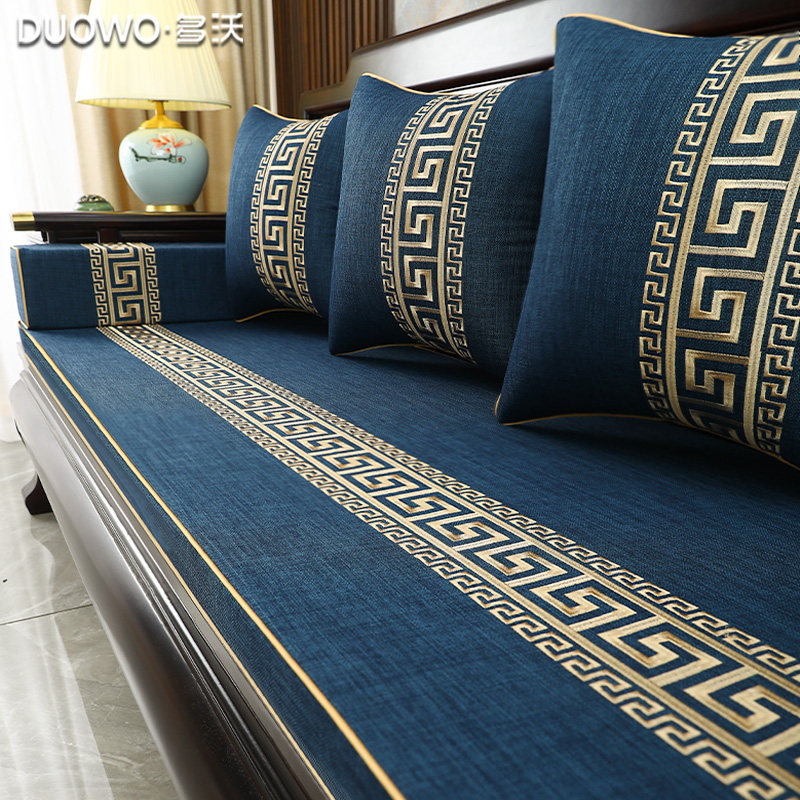 中式红木沙发坐垫罗汉床椅子实木防水沙发垫防滑定制垫子四季通用