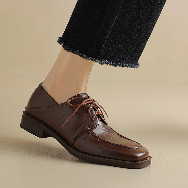 英伦单鞋女大码小皮鞋子4041-43