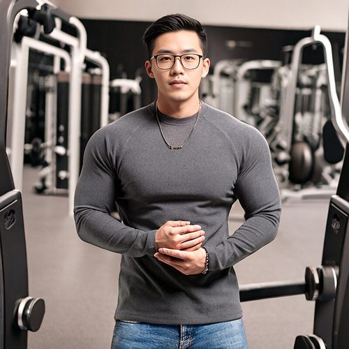 长袖保暖男修身德绒健身衣