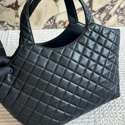 柔软二层牛皮 配小包 子母购物袋 大号格菱纹复古单肩菜篮子托特