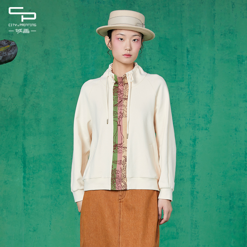 休闲宽松半高领中款长袖卫衣