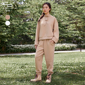 一城画一冬季 女 文艺简约休闲百搭风抽绳设计卫衣套装 新款 时尚