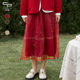 新款 A字版 型松紧腰设计简约气质时尚 一城画一冬季 中款 半裙