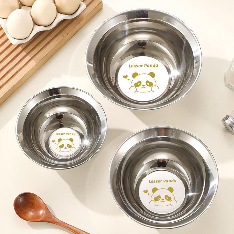 食品级304不锈钢盆小碗餐盆汤盆家用幼儿园吃饭盆卡通儿童辅食盆