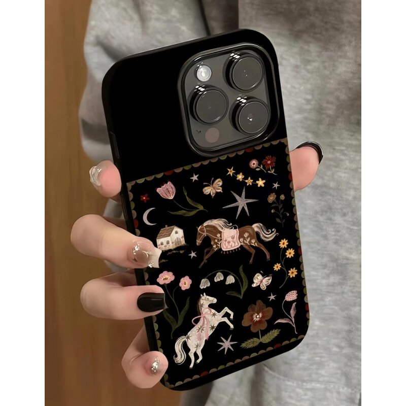 复古相框小马适用苹果17/16promax菲林二合一手机壳iPhone15/14/13pro小众创意vivo华为P70小米17oppo防摔套