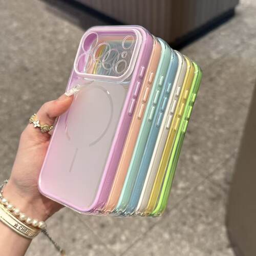 韩式秒变17透明壳适用苹果17/16promax撞色二合一TPU手机壳iPhone15pro简约高级感14/13pro全包防摔12男女11