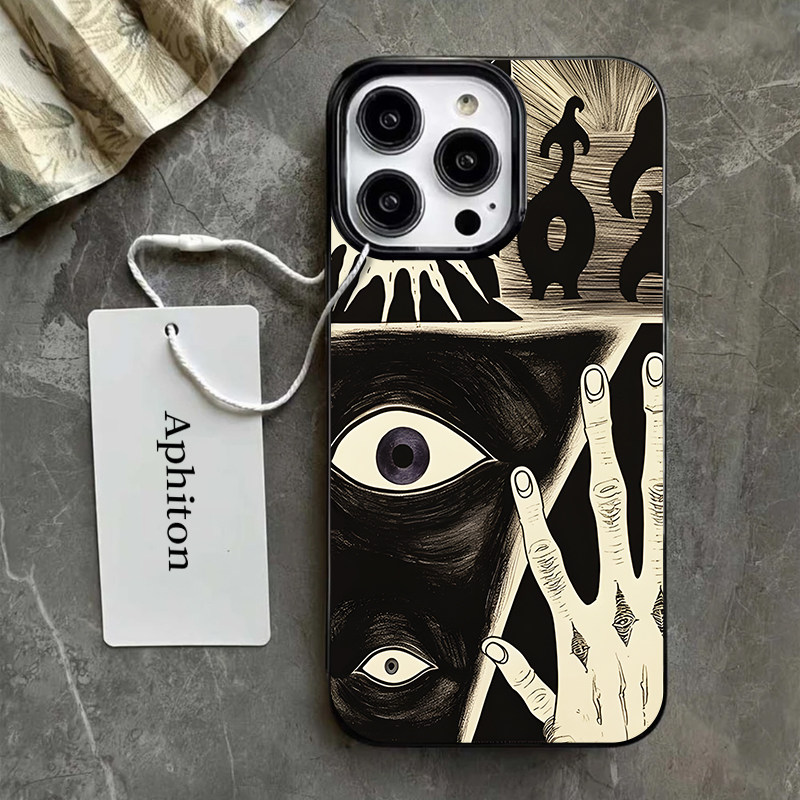 抽象眼睛适用iPhone16pro苹果17promax果冻手机壳16/15/14plus小众13/12/11华为P70vivo小米15oppoAIR个性套