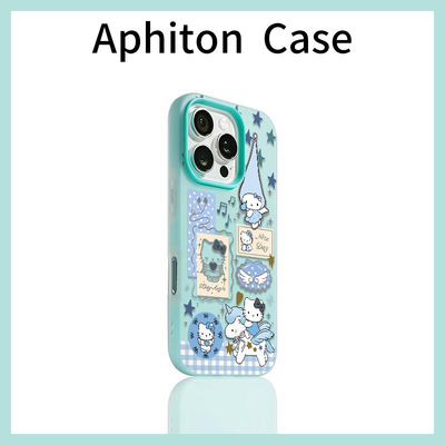 爱心天使小kitty果冻二合一适用苹果17promax手机壳16/15plus磨砂肤感iPhone17pro新款16/15/14/13/12/11/AIR