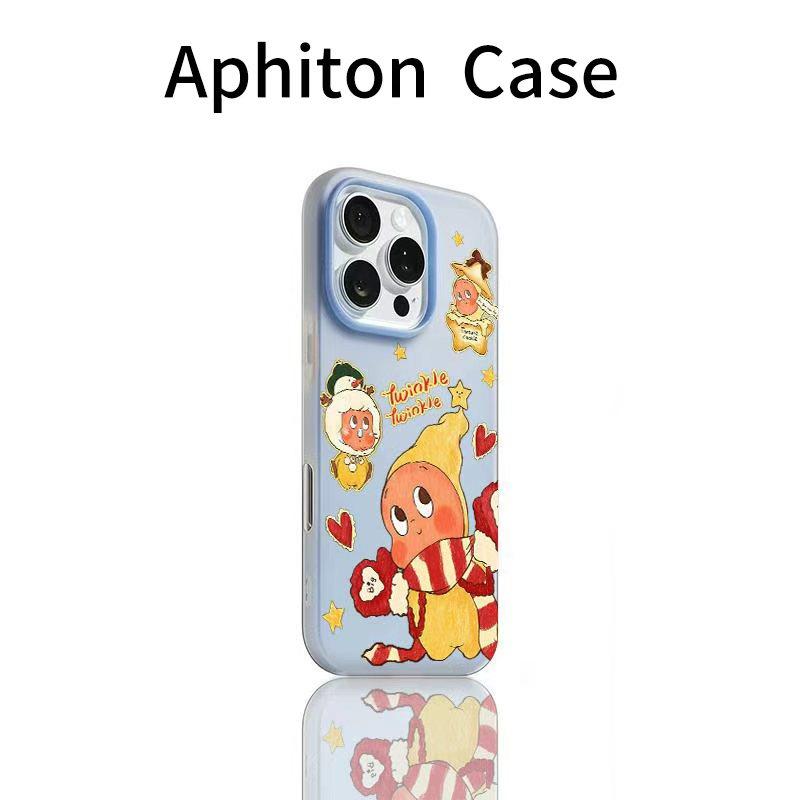 围巾星星人适用于苹果17promax肤感果冻二合一17/16/15/14plus磨砂防摔iPhone17pro/16/15/14/13/12/11手机壳