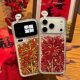 喜庆新年烟花流沙适用苹果17promax情侣手机壳iPhone16 13全包透明vivo华为P70高级小米17oppo新年新款