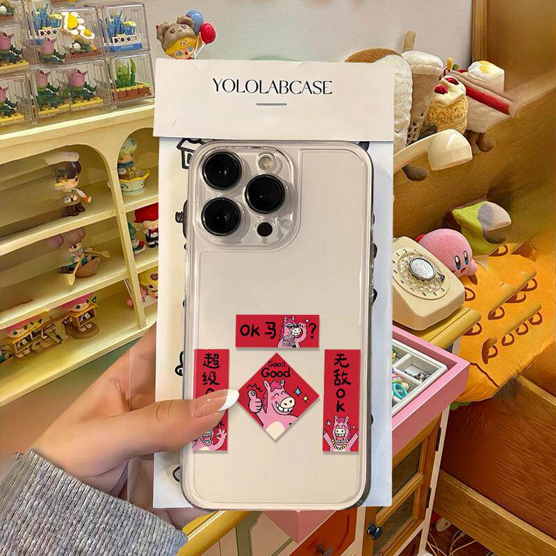 GoodOK马适用苹果17/16promax太空手机壳透明iPhone15/14/13promax全包防摔vivo华为P70小米17oppo新年新款xr