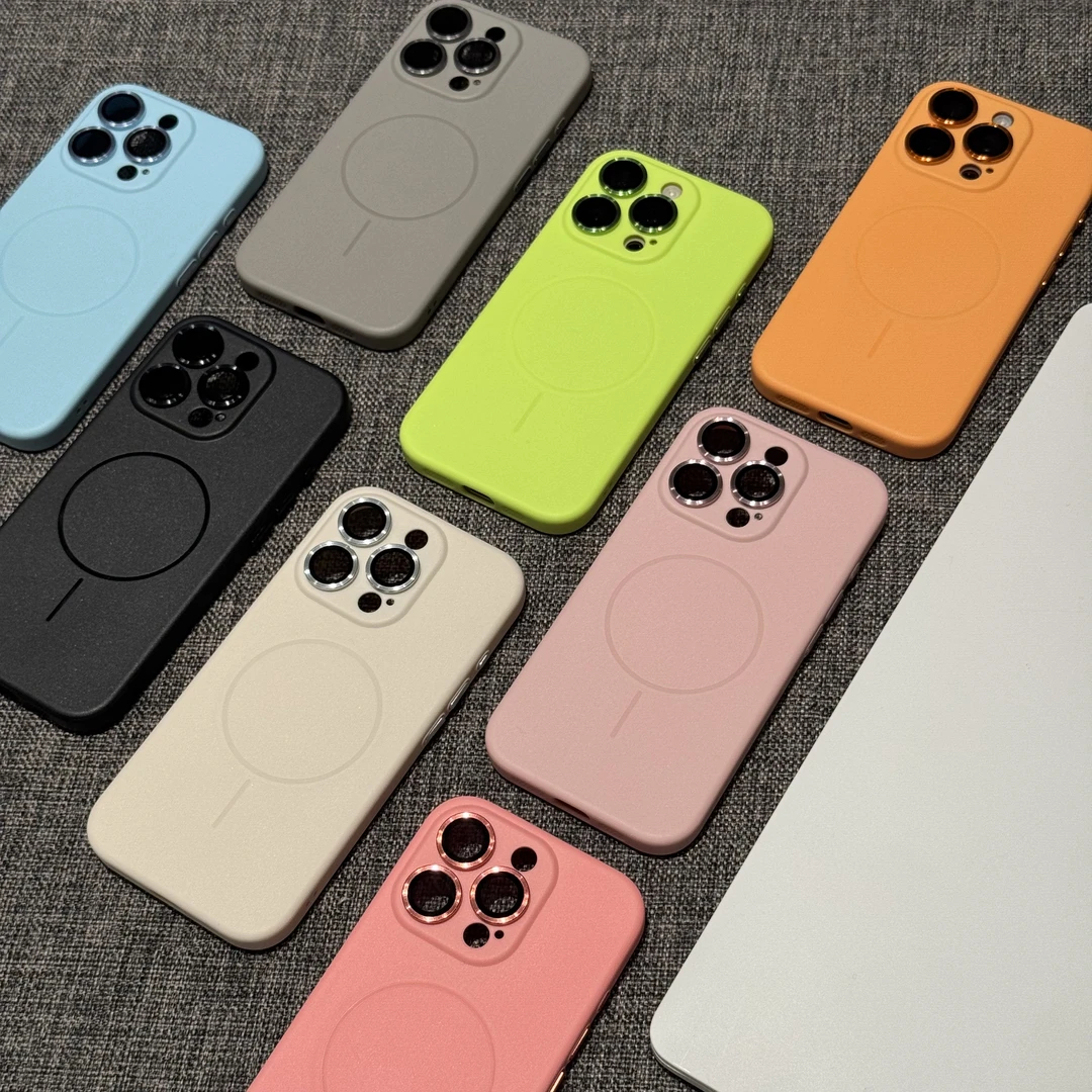 糖果色TPU磁吸手机壳适用苹果16promax全包防摔iPhone16新款15plus多巴胺14pro情侣款13pro小众12创意11小众