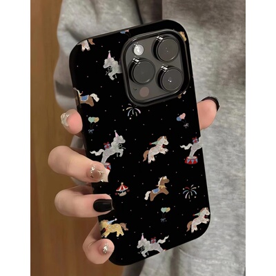 烟花小飞马适用苹果17/16promax菲林二合一手机壳iPhone15/14/13pro小众创意vivo华为P70小米17oppo新年新款