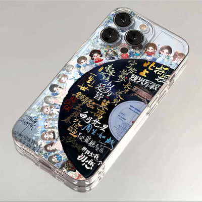 白鹿胶片适用苹果16promax太空手机壳透明iPhone15/14/13/12/11全包防摔xs/xr华为P70vivo小米15oppo硅胶软壳