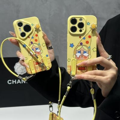 旋转星星人挂绳适用iPhone16pro苹果17promax菲林手机壳16/15/14plus个性AIR创意13pro华为P70vivo小米15oppo