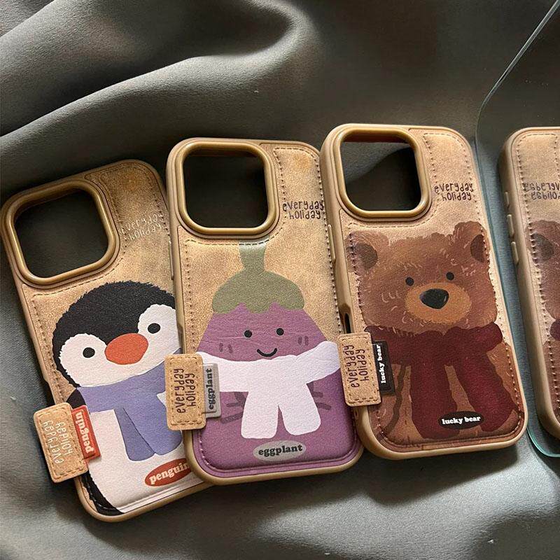 秋冬围巾小动物适用苹果17promax气垫防摔手机壳iPhone17pro新款16plus小众创意14/13pro全包软套12个性11潮