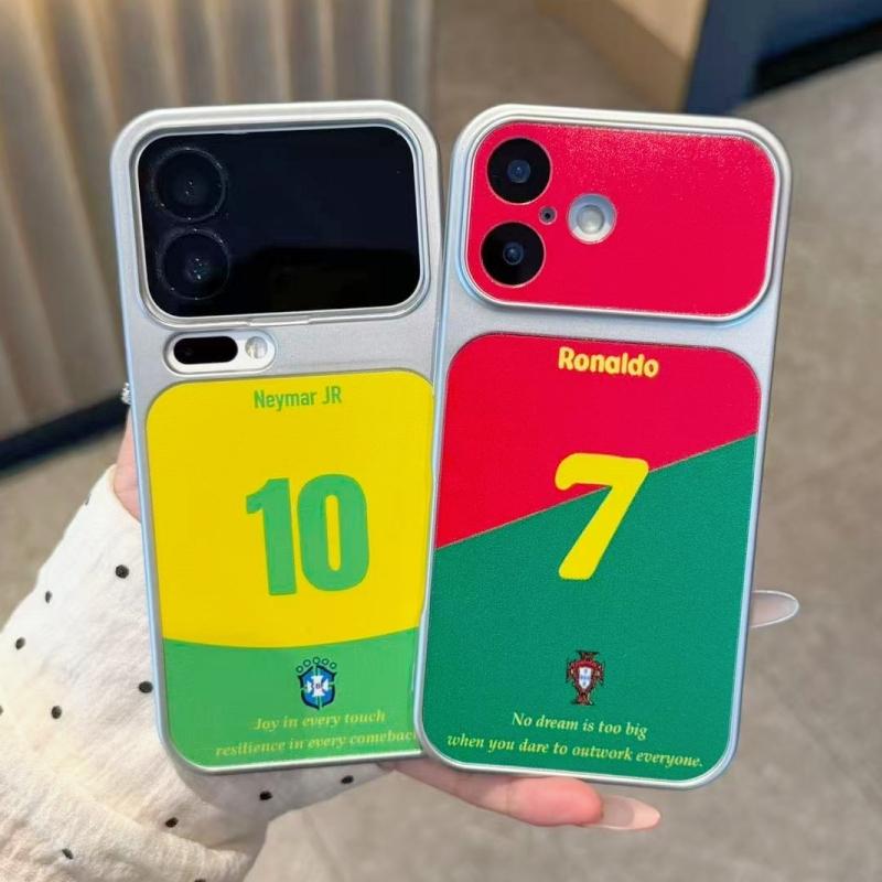 世界杯梅西C罗内马尔球衣适用苹果17ProMax电镀康宁手机壳iPhone16个性15pro小众创意14/13pro全包12潮男11套