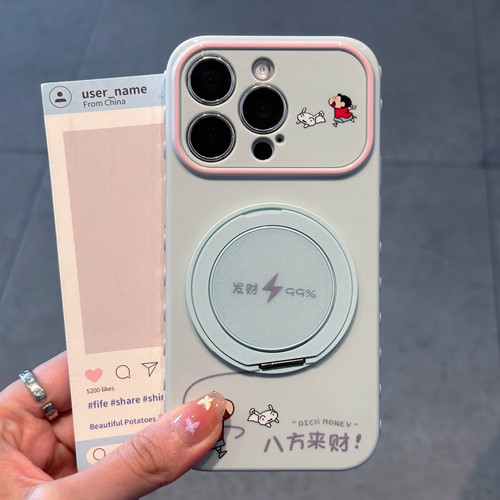 啥都顺小新360支架适用苹果17/16promax高颜值秒变17爱心手机壳iPhone15华为P90vivo小米17oppo软套AIR防摔壳