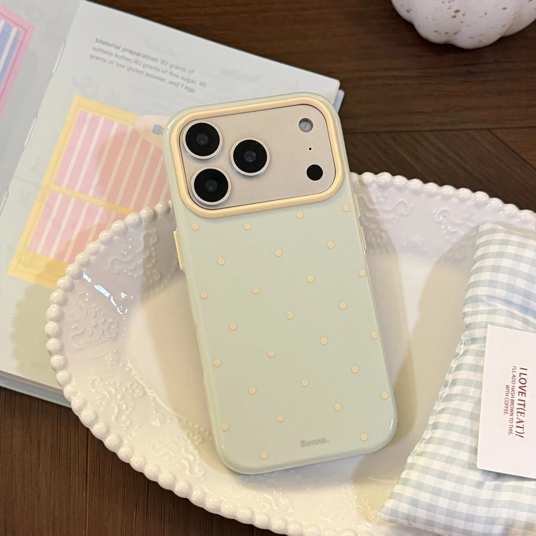 布丁黄点马卡龙果冻壳适用苹果17/16promax肤感磨砂手机壳iPhone15plus简约14/13promax全包防摔12Pro保护套