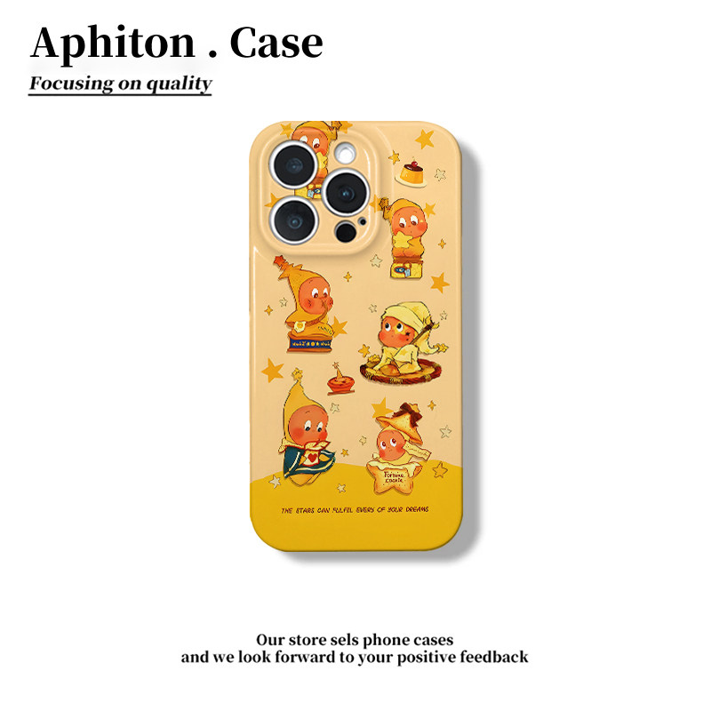 黄色星星人适用iPhone16pro苹果17promax菲林手机壳16plus小众创意AIR全包防摔13pro华为P70vivo小米15oppo套