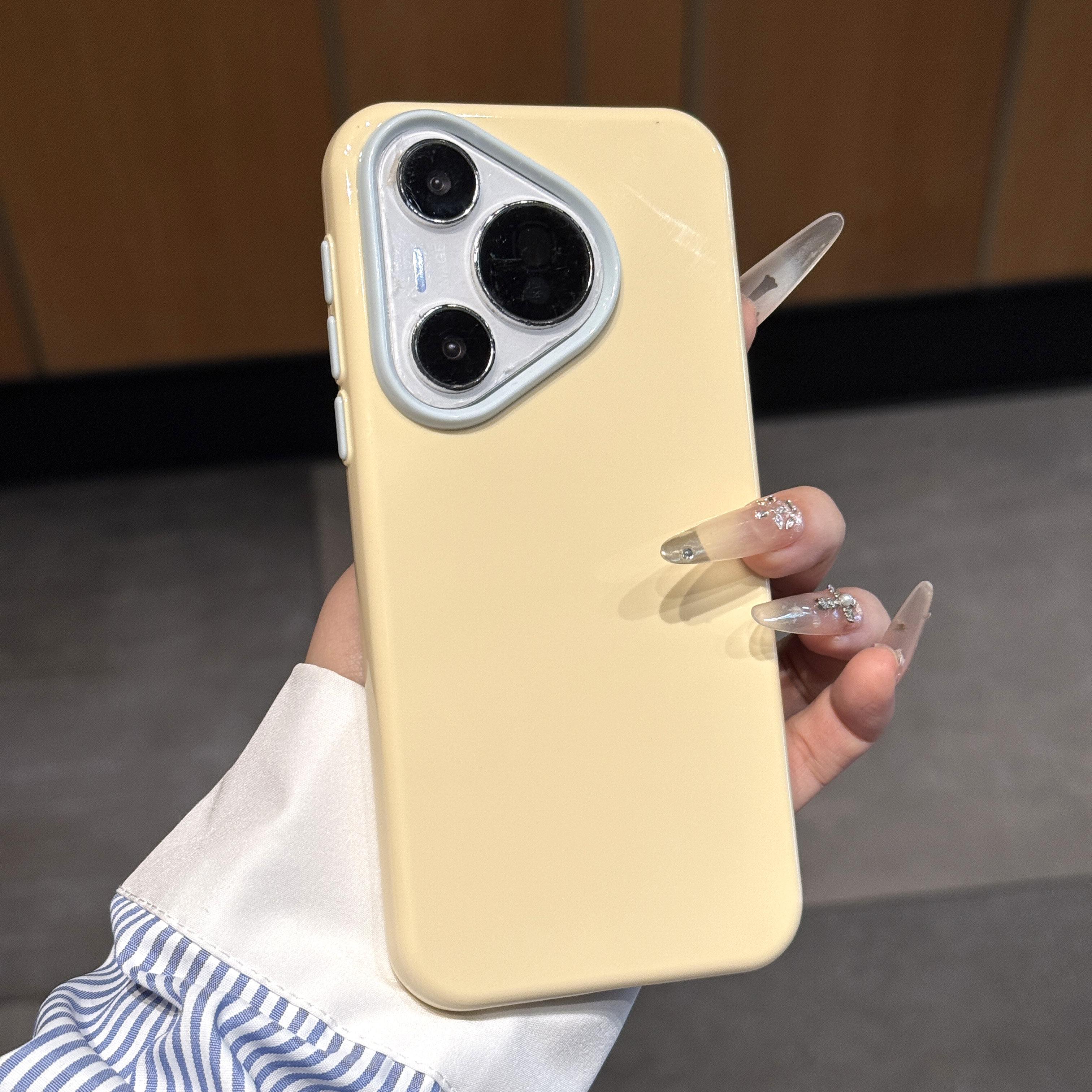 纯色简约芒黄适用苹果17/18promax马卡龙手机壳iPhone16/15/14/13/华为p90/vivoX300/oppoReno16/小米17Pro套