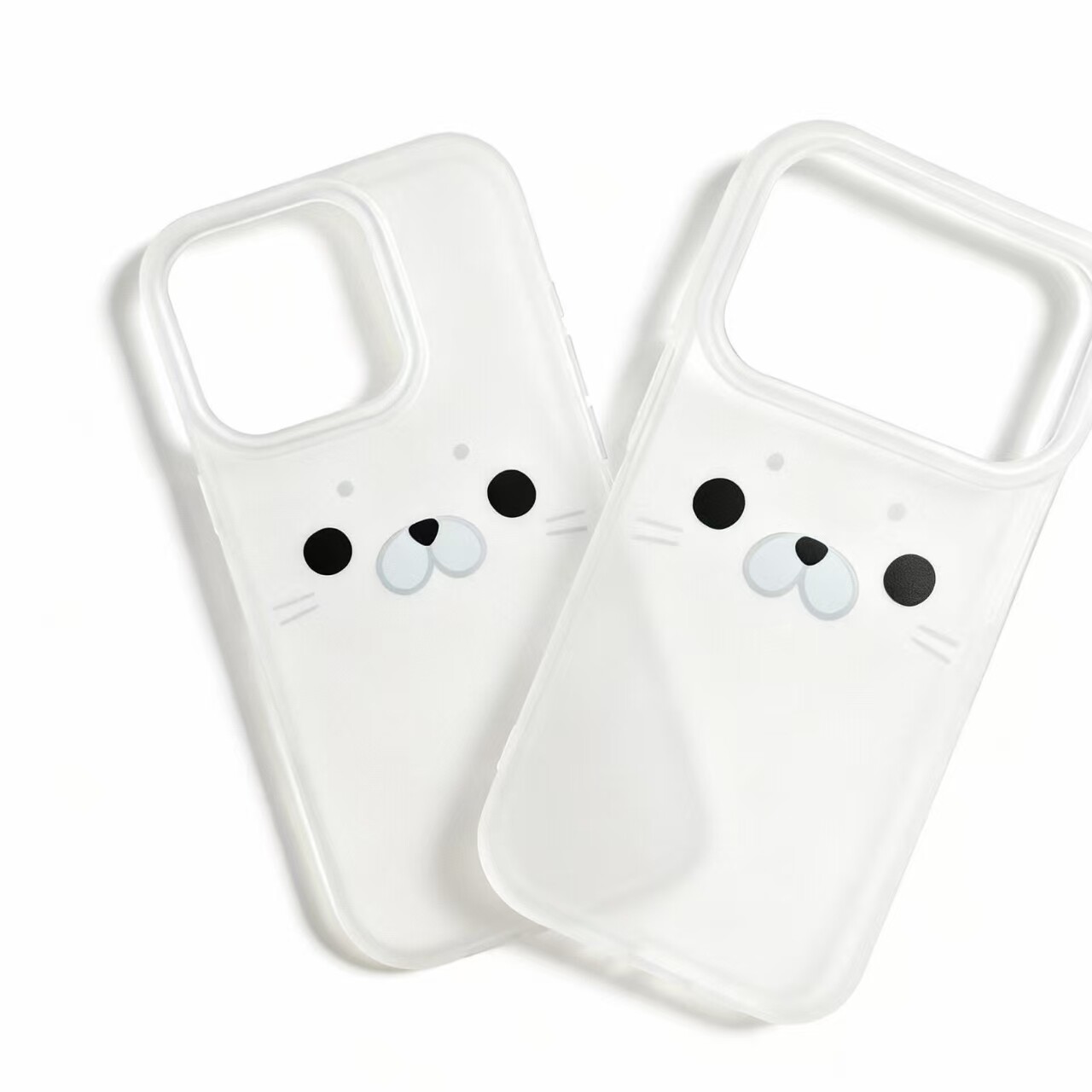 小海豹表情适用苹果17promax透白小麦手机壳iPhone17pro新款16plus小众13pro全包12pro简约风14pro防摔保护套