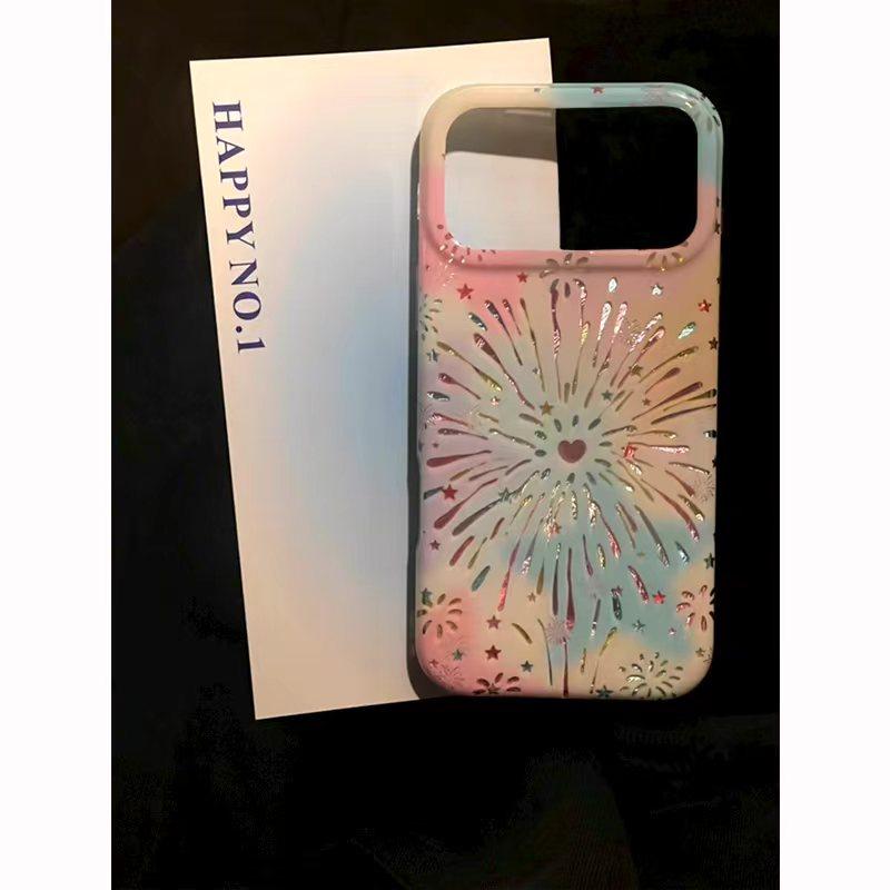 晕染炫彩烟花适用苹果17promax冰川手机壳iPhone16/15/14/13pro全包防摔vivo华为P70小米17男女oppo新年新款