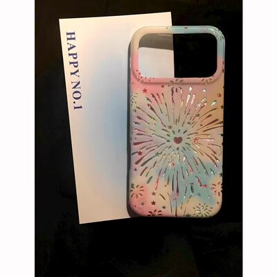 晕染炫彩烟花适用苹果17promax冰川手机壳iPhone16/15/14/13pro全包防摔vivo华为P70小米17男女oppo新年新款