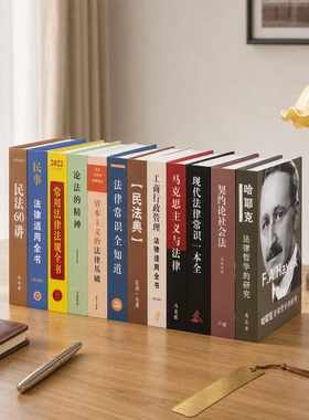 中文法律假书装饰品摆件现代法律事所写字楼大厅房间书柜道具书本