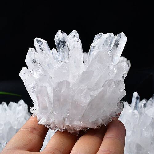 白水晶簇原石摆件手链消磁石家居