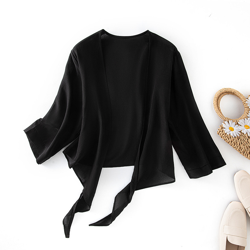 双绉！！！真丝小披肩罩衫百搭实用蚕丝连衣裙吊带伴侣85093