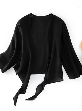 双绉！！！真丝小披肩罩衫百搭实用蚕丝连衣裙吊带伴侣85093