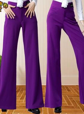 杨不不水兵舞裤子女新款广场舞吉特巴跳舞白色四兜长裤高腰阔腿裤