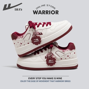 回力女童小白鞋2026春季新款儿童运动鞋大童青少年红色本命年板鞋