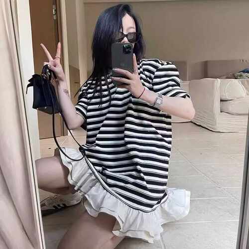 中长款2026夏设计感条纹欧版