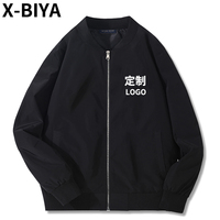 diy工作服团体定制秋冬卫衣连帽风衣夹克衫外套立领印logo字图案