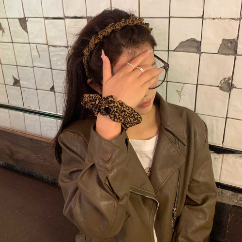 豹纹波浪发箍女2025新款