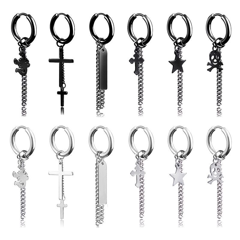 无耳洞吊坠耳环男假耳钉女耳夹钢男士单只潮男潮人韩国无孔耳扣,饰品/流行首饰/时尚饰品新,耳钉,淘宝优惠券,粉丝福利购,淘宝优惠卷