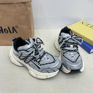 银色厚底百搭拼色老爹鞋男ins美式复古小众设计运动鞋女2025新款