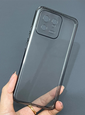 适用于小米13手机壳12pro不发黄透黑新款官方同款10s保护套11Ultra全包k50/K60清水大孔硅胶高透软壳防摔潮男