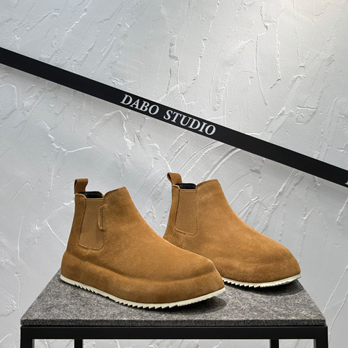 真皮加绒切尔西靴厚底增高休闲鞋