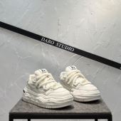 休闲鞋 百搭做旧溶解鞋 2026春季 男士 新款 小白鞋 潮流系带厚底增高鞋